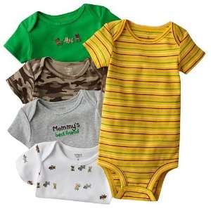   Little Layette 5 pack S/S Cotton Knit Bodysuits Camo (Newborn) Baby