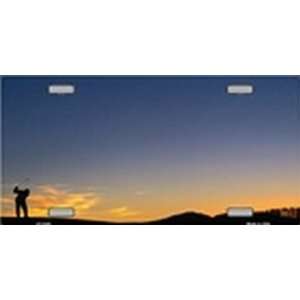 Sunset Golf Swing LICENSE PLATE plates tag tags auto vehicle car front 