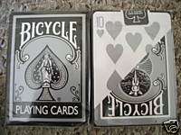 New Bicycle Combo Silver White Playing Cards Rider Back, reverse 
