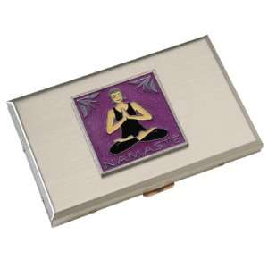 Yoga Namaste Purple Credit Card Case