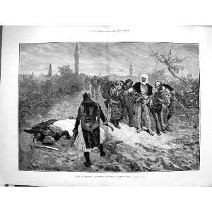  1880 ALBANIA RETRIBUTION BLOOD FEUD SWORD GUN FINE ART 