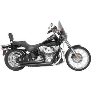 Rush Black Cross Over Series Straight Tip Full Exhaust System With 1 