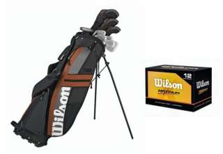   Mens R Hand Complete Golf Club Set w/ Bag + Wilson Maximum Balls