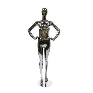  Standing Female Mannequin   Black Chrome Arts, Crafts 