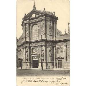   Postcard Church of Notre Dame   Bordeaux France 