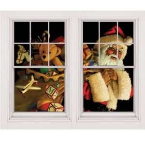  Santa Claus with Toy Sack Window Scene 