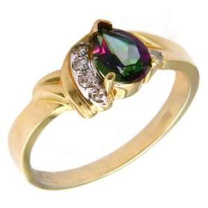    1.0 ct. tw. Mystic Fire Topaz and Diamond Ring (SZ 07) Jewelry