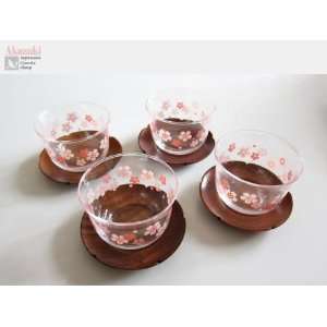  Glass tea cups (set of 4)