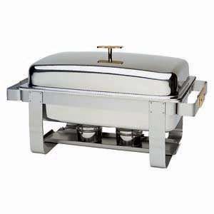  GRANDEUR GOLD ACCENTED 8 QT CHAFER CHAFING DISH
