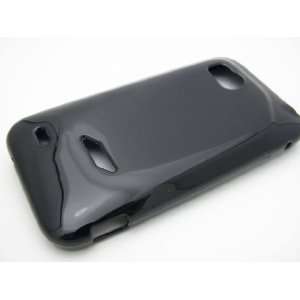  BLACK TPU Gel Rubber Skin Cover Case for HTC Rezound 6425 