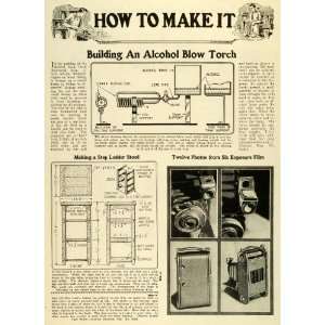  1927 Article Construct Alcohol Blow Torch Step Ladder 