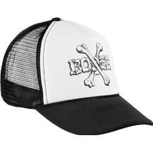 Powell Cross Bones Mesh Hat Adjustable Black White Skate Hats  