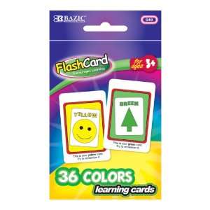  BAZIC Colors Preschool Flash Card, 36 Per Pack Office 