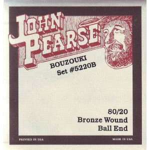  John Pearse Bouzouki 80/20 Bronze Ball End, .011   .040 