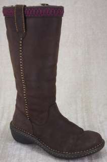   Swell 5676 Tall brown Shearling Boots size 5 Tasman stitching  