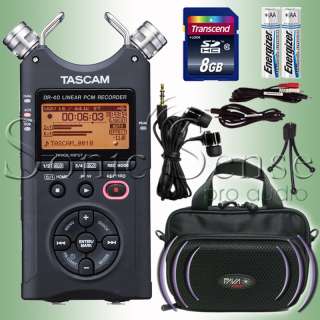 Tascam DR40 Portable Digital Recorder w Stereo Carrying Case DR 40 