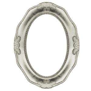   oval with silver leaf stained patina finish   2.5x3.5