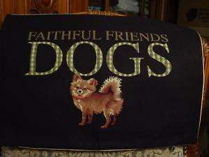 Pomeranian Faithful Friends Tapestry Pillow Cover  