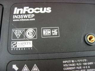 You are viewing a used InFocus W360 IN35WEP DLP 2500 ANSI Lumens 