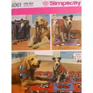  Simplicity Sewing Pattern 4061.dog Blanket;bowl;place Mat 