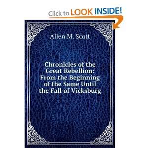  of the same until the fall of Vicksburg Allen M Scott Books