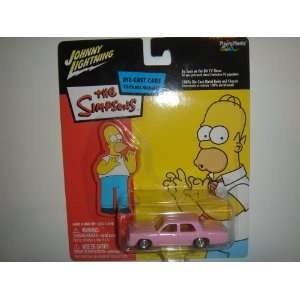  2003 Johnny Lightning R1 The Simpsons Homers Car Pink 