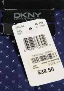 DKNY New NWT Donna Karan New York Blue Navy Satin Silk Mens Tie  