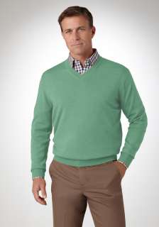 Bobby Jones Mens Merino Long Sleeve V Neck Sweater  