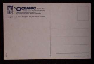 1960s? SS Oceanic Cruise Ship Home Lines Peace Boat PC  