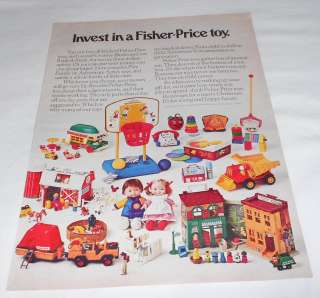 1975 Fisher Price ad page~ CREATIVE BOCKS, ROCK A STACK  