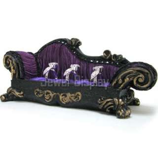Victorian Mini Ring Sofa Jewellery Display Stand Purple  