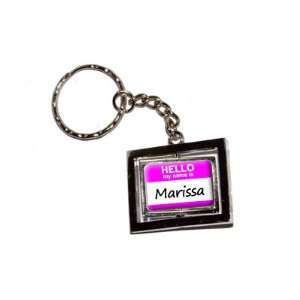  Hello My Name Is Marissa   New Keychain Ring Automotive