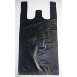    800ct Black Plastic T shirt Shopping Bags (8x4x16)