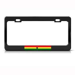  Ghana Flag Country Metal license plate frame Tag Holder 