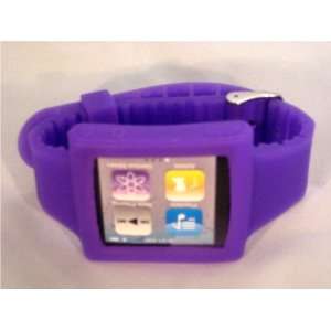 Ipod Nano 6 6g 6th Generation Silicon Silicone Skin Purple Watch Band 