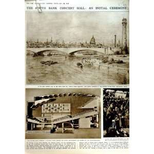  1949 SOUTH BANK CONCERT HALL HUNGERFORD BRIDGE WATERLOO 