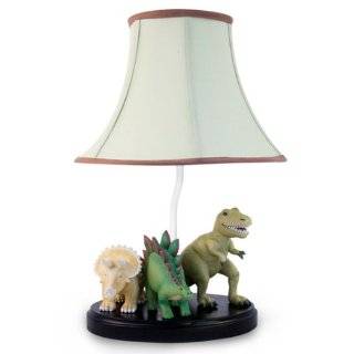 Dinosaur Table Lamp with Matching Night Light   Fantastic Hand Painted 
