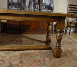 English Oak Refectory Table 8 Windsor Chairs Dining Set  