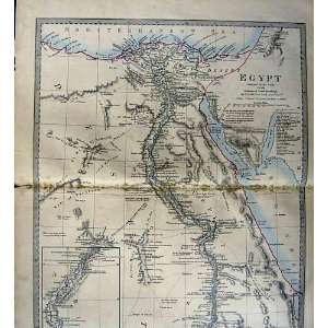  C1868 Map Egypt Red Sea Nubia Bahari Desert Said Suez 