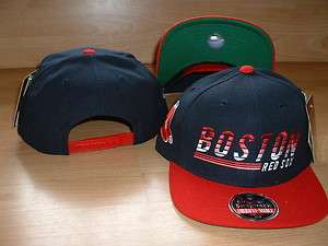 BOSTON RED SOX VINTAGE STYLE FLAT BRIM SNAPBACK HAT CAP  