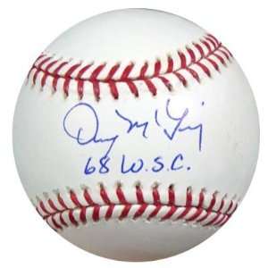  Autographed Denny McLain Baseball   68 WSC PSA DNA #K33794 