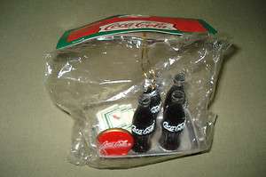 Coca Cola Brand Ornament 4 Coke Bottles on a Tray VERY COOL  