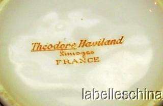 Theodore Haviland Limoges Cream Soup Bouillon Cup and Saucer  