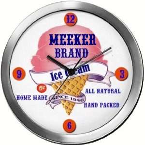  MEEKER 14 Inch Ice Cream Metal Clock Quartz Movement 