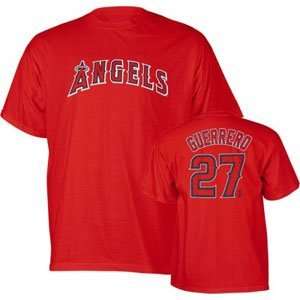   Guerrero (Los Angeles Angels) Name And Number T Shirt (Red) (2X Large