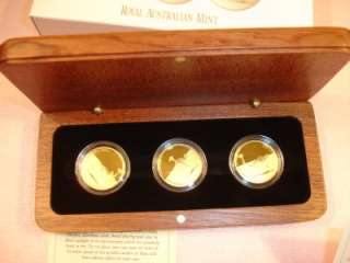 2010 Kangaroo Outback Motion Gold 3 Coins Set 1000limit  