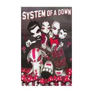  SYSTEM OF A DOWN Cartoon Music Poster