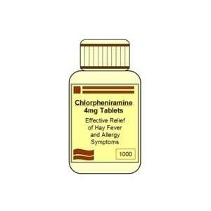  Chlorpheniramine Tablets 4mg 1000