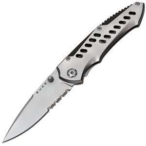  Buck Knives Mantis, Stainless Steel Handle, ComboEdge 