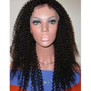  100% Indian Remy Deep Kinky Curly Full Lace Wigs Wig 